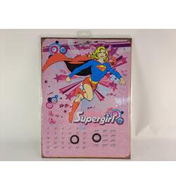 Vintage Pink Supergirl Reusable Metal Calendar