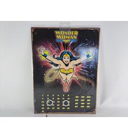 Vintage Wonder Woman Flying Reusable Metal Calendar
