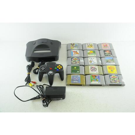 Nintend 64 Console with 15 games JP