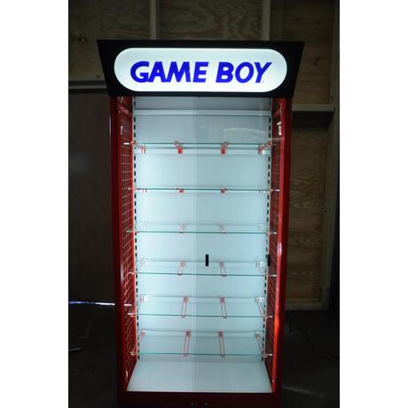 Nintendo Gameboy Red Steel Store Cabinet Display Pick Up Only