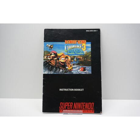 Donkey Kong Country 3 Dixie Kong's Double Trouble! Instruction Manual USA