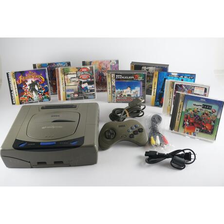 Sega Saturn Console 9 Games Japanese