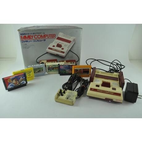 Famicom Console Boxed With 6 Games