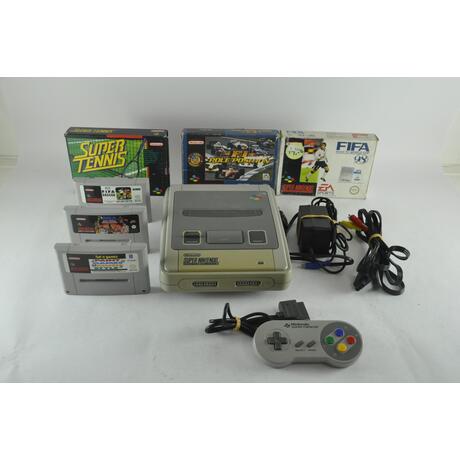 Super Nintendo Console with 6 Games