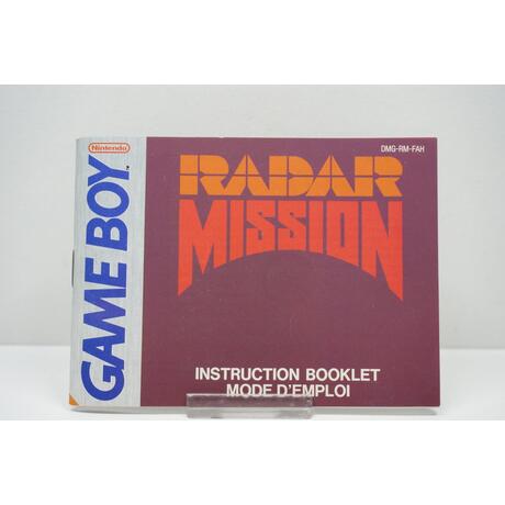 Game Boy Radar Mission Manual FAH