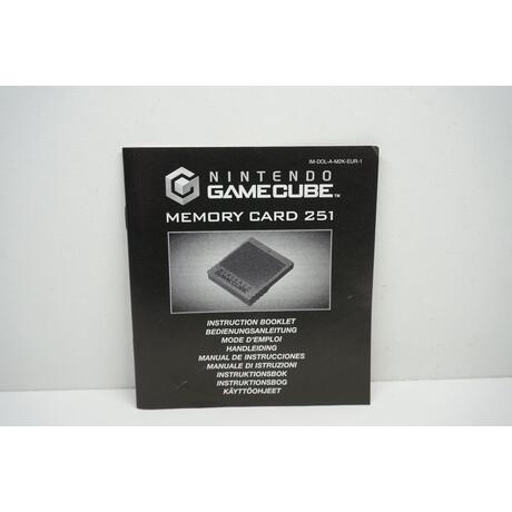 GameCube Memory Card 251 Manual EUR