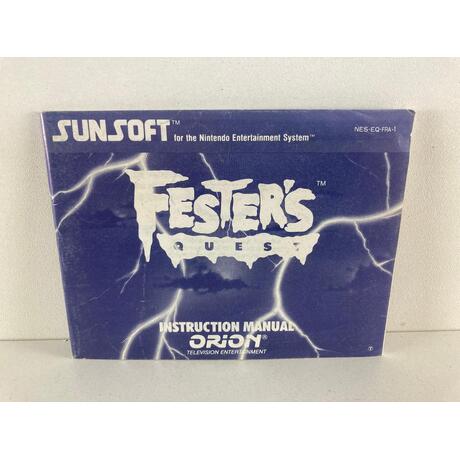 Nes Manual Fester's Quest FRA