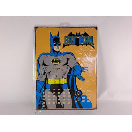 Vintage Yellow Batman Reusable Metal Calendar